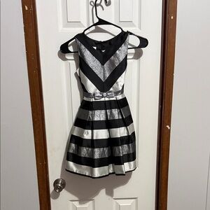 black and silver dress